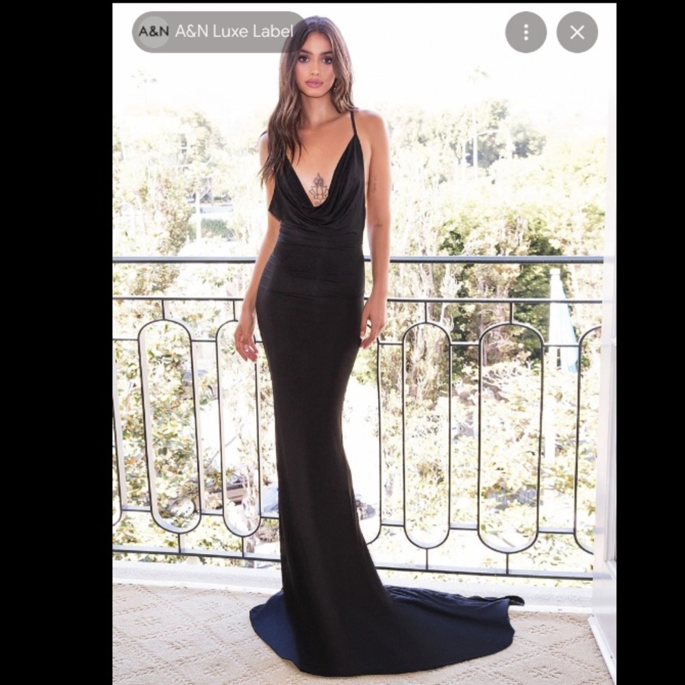 Alamour the Label Antonia gown in BLACK